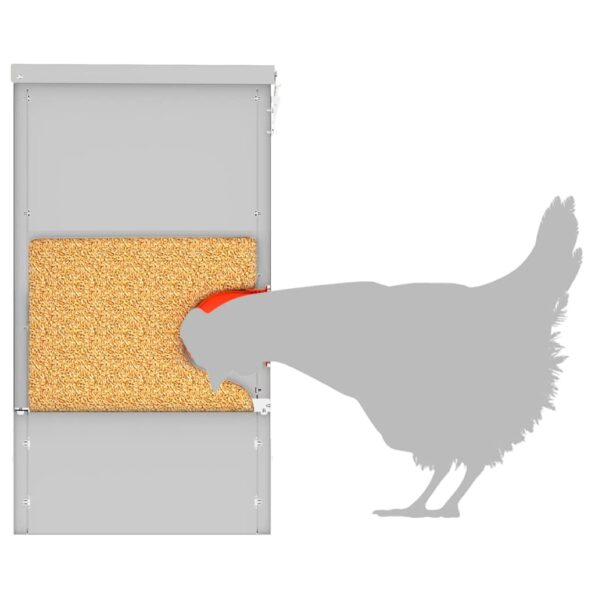 vidaXL Kŕmidlo pre kurčatá 2 pcs Strieborná 60.5 x 29 x 51 cm – Obrázok 10