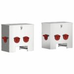 vidaXL Kŕmidlo pre kurčatá 2 pcs Strieborná 60.5 x 29 x 51 cm – Obrázok 2