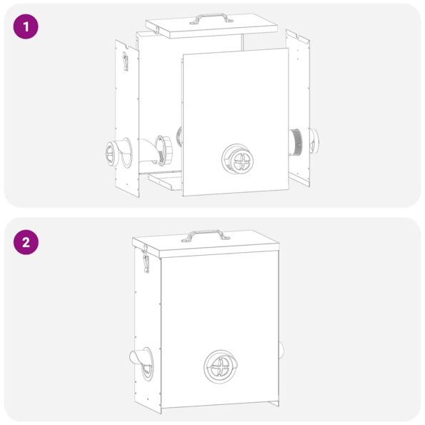 vidaXL Kŕmidlo pre kurčatá 2 pcs Olivová zelená 32,5 x 20,5 x 43 cm – Obrázok 13