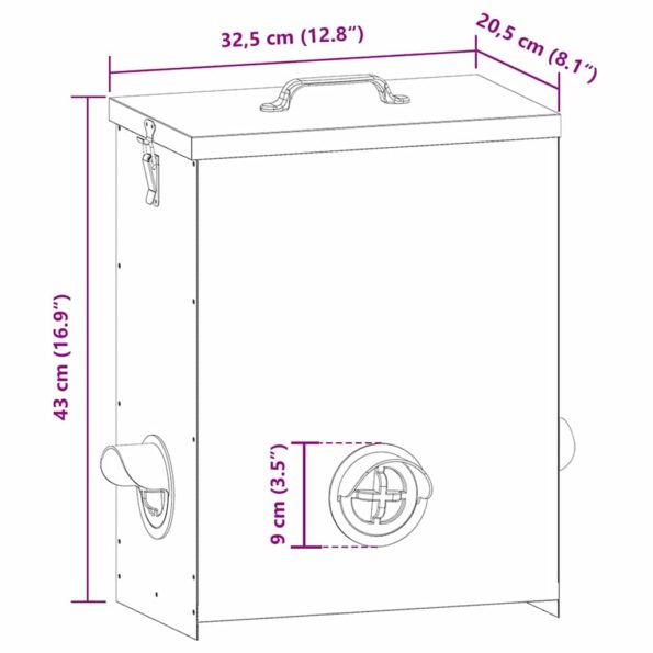vidaXL Kŕmidlo pre kurčatá 2 pcs Strieborná 32,5 x 20,5 x 43 cm – Obrázok 13