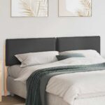 vidaXL Čalúnené čelo postele Prírodná a tmavošedá 200 cm