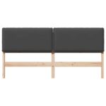 vidaXL Čalúnené čelo postele Prírodná a tmavošedá 200 cm – Obrázok 4