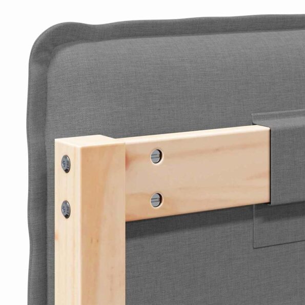 vidaXL Čalúnené čelo postele Prírodná a svetlosivá 180 cm – Obrázok 10