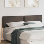 vidaXL Čalúnené čelo postele Prírodná a svetlosivá 180 cm