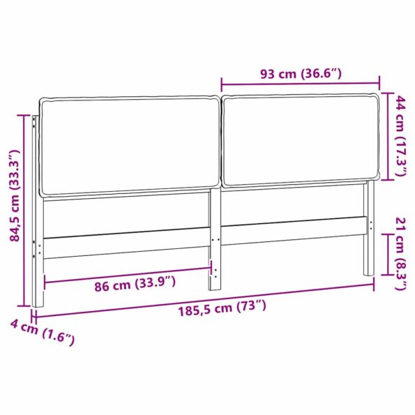 vidaXL Čalúnené čelo postele Prírodná a svetlosivá 180 cm – Obrázok 13