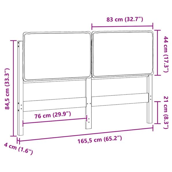 vidaXL Čalúnené čelo postele Prírodná a svetlosivá 160 cm – Obrázok 13