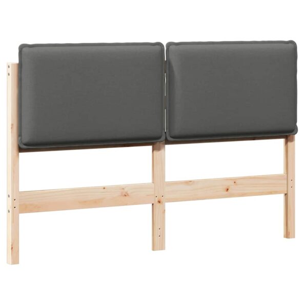 vidaXL Čalúnené čelo postele Prírodná a svetlosivá 160 cm – Obrázok 2