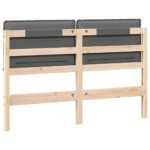 vidaXL Čalúnené čelo postele Prírodná a svetlosivá 160 cm – Obrázok 6