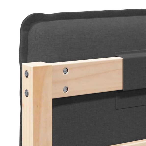 vidaXL Čalúnené čelo postele Prírodná a tmavošedá 160 cm – Obrázok 10