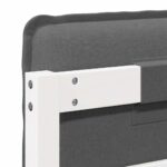 vidaXL Čalúnené čelo postele Biela a svetlo šedá 150 cm – Obrázok 10