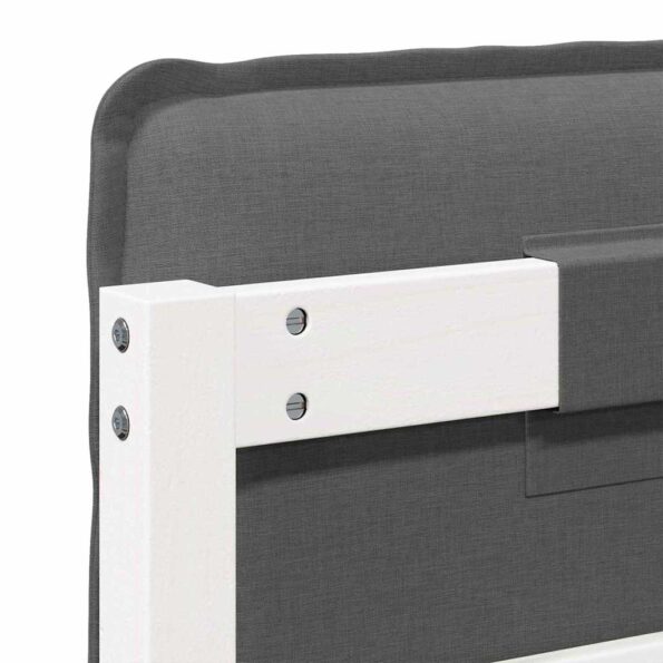vidaXL Čalúnené čelo postele Biela a svetlo šedá 150 cm – Obrázok 10