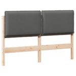 vidaXL Čalúnené čelo postele Prírodná a svetlosivá 140 cm – Obrázok 2