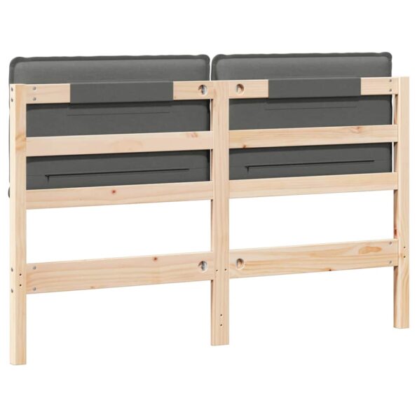 vidaXL Čalúnené čelo postele Prírodná a svetlosivá 140 cm – Obrázok 6