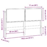 vidaXL Čalúnené čelo postele Prírodná a tmavošedá 140 cm – Obrázok 13
