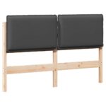 vidaXL Čalúnené čelo postele Prírodná a tmavošedá 140 cm – Obrázok 2