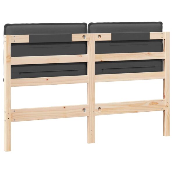 vidaXL Čalúnené čelo postele Prírodná a tmavošedá 140 cm – Obrázok 6