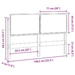 vidaXL Čalúnené čelo postele Prírodná a svetlosivá 135 cm – Obrázok 13