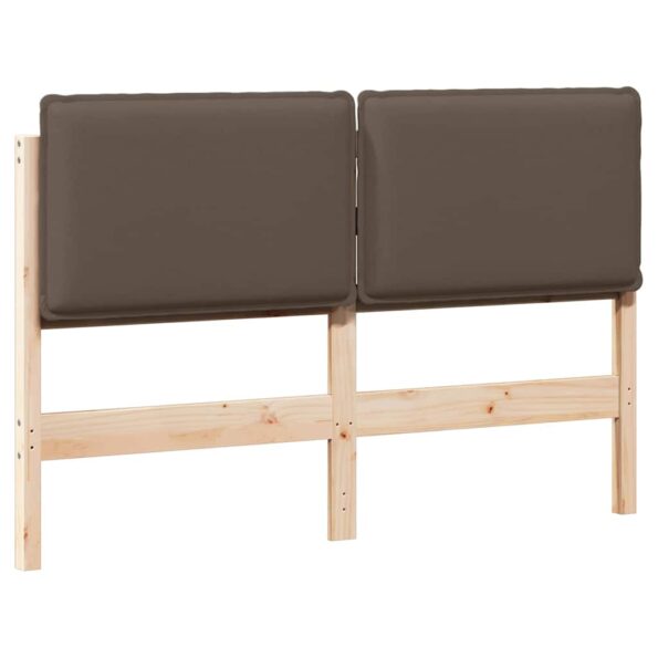 vidaXL Čalúnené čelo postele Prírodná a svetlosivá 135 cm – Obrázok 2