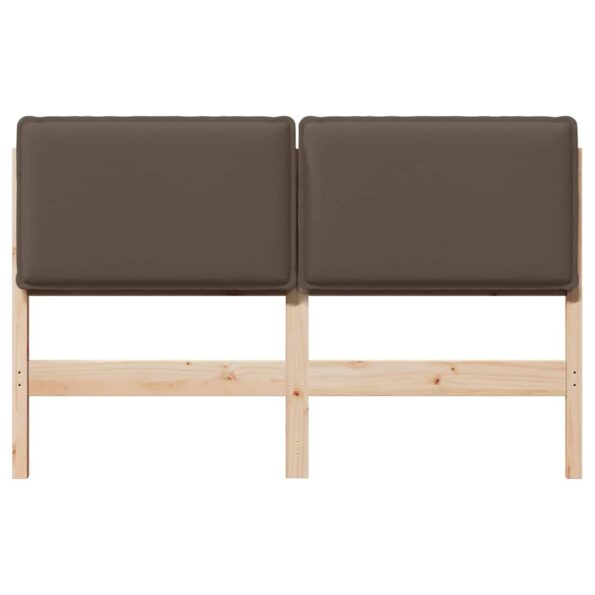 vidaXL Čalúnené čelo postele Prírodná a svetlosivá 135 cm – Obrázok 4