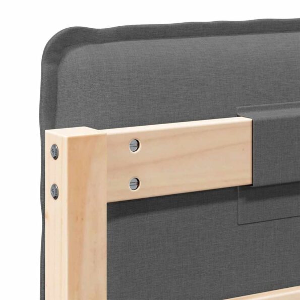 vidaXL Čalúnené čelo postele Prírodná a svetlosivá 120 cm – Obrázok 10