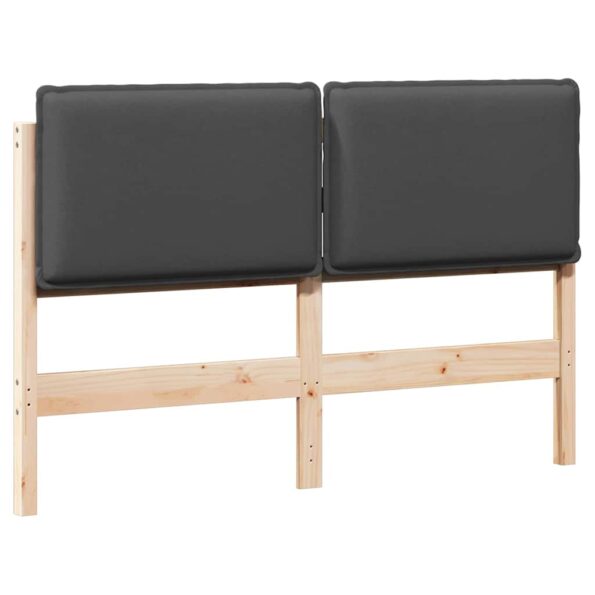 vidaXL Čalúnené čelo postele Prírodná a tmavošedá 120 cm – Obrázok 2