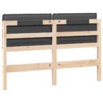 vidaXL Čalúnené čelo postele Prírodná a tmavošedá 120 cm – Obrázok 6