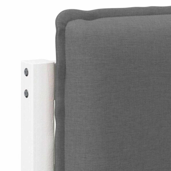 vidaXL Čalúnené čelo postele Biela a svetlo šedá 120 cm – Obrázok 9