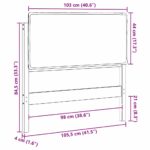 vidaXL Čalúnené čelo postele Prírodná a svetlosivá 100 cm – Obrázok 13