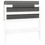 vidaXL Čalúnené čelo postele Biela a svetlo šedá 100 cm – Obrázok 6