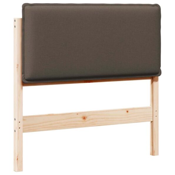 vidaXL Čalúnené čelo postele Prírodná a svetlosivá 90 cm – Obrázok 2