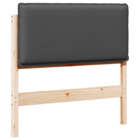 vidaXL Čalúnené čelo postele Prírodná a tmavošedá 80 cm – Obrázok 2