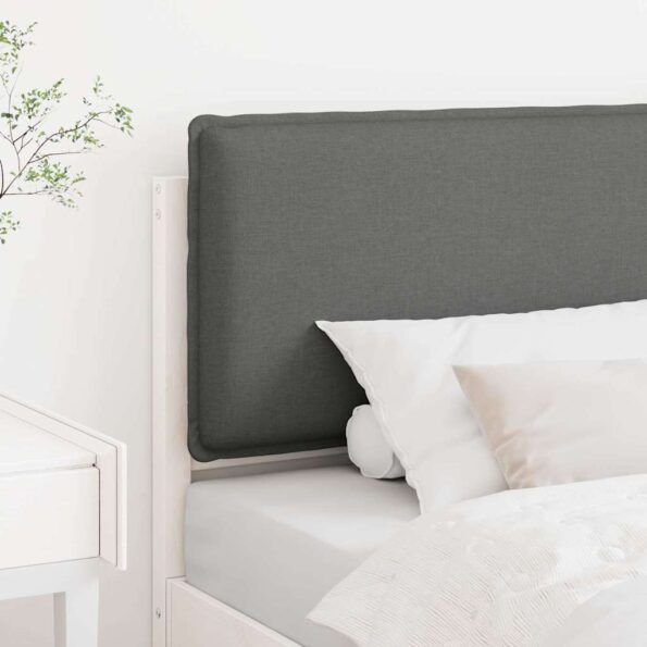 vidaXL Čalúnené čelo postele s čelnou doskou Biela a svetlo šedá 80 cm – Obrázok 3