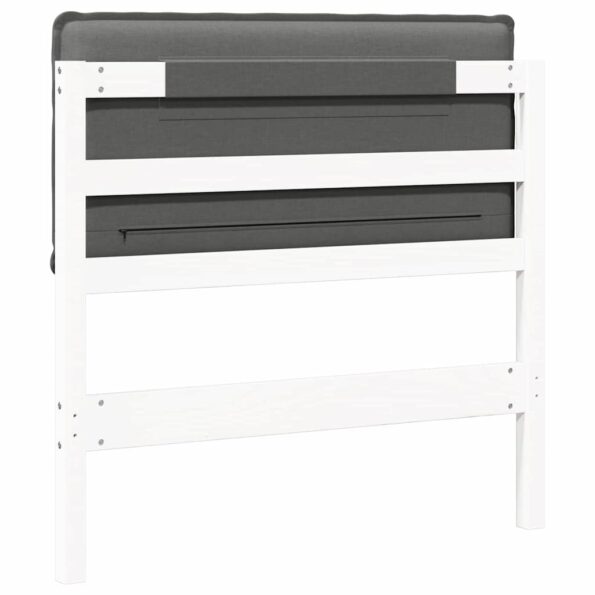 vidaXL Čalúnené čelo postele s čelnou doskou Biela a svetlo šedá 80 cm – Obrázok 6