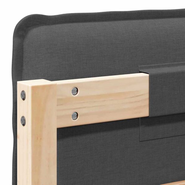 vidaXL Čalúnené čelo postele Prírodná a tmavošedá 75 cm – Obrázok 10