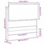 vidaXL Čalúnené čelo postele Prírodná a tmavošedá 75 cm – Obrázok 13