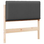 vidaXL Čalúnené čelo postele Prírodná a tmavošedá 75 cm – Obrázok 2