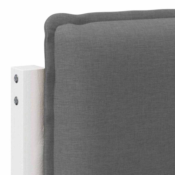vidaXL Čalúnené čelo postele s čelnou doskou Biela a svetlo šedá 75 cm – Obrázok 9