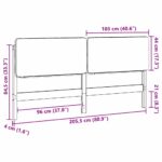 vidaXL Čalúnené čelo postele Biela a svetlo šedá 200 cm – Obrázok 13