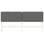 vidaXL Čalúnené čelo postele Biela a svetlo šedá 200 cm – Obrázok 4