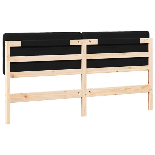 vidaXL Čalúnené čelo postele s čelnou doskou Hnedá a čierna 180 cm – Obrázok 6