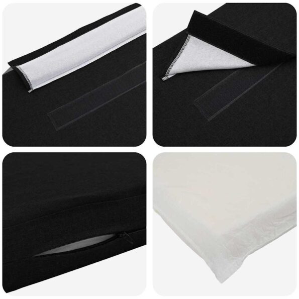 vidaXL Čalúnené čelo postele s čelnou doskou Hnedá a čierna 180 cm – Obrázok 7