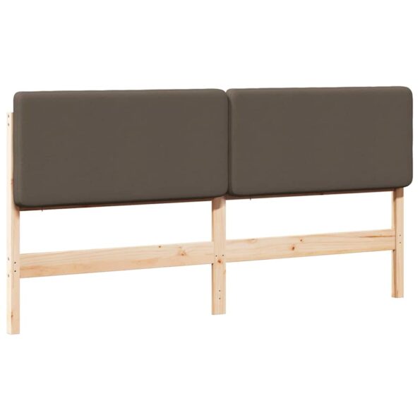 vidaXL Čalúnené čelo postele s čelnou doskou Hnedá a taupe 180 cm – Obrázok 2