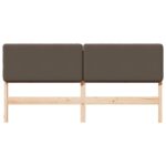 vidaXL Čalúnené čelo postele s čelnou doskou Hnedá a taupe 180 cm – Obrázok 4