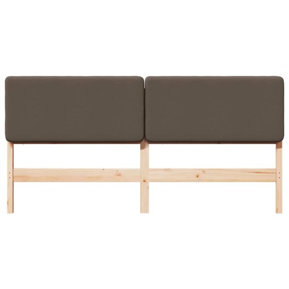 vidaXL Čalúnené čelo postele s čelnou doskou Hnedá a taupe 180 cm – Obrázok 4