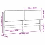 vidaXL Čalúnené čelo postele Biela a svetlo šedá 180 cm – Obrázok 13