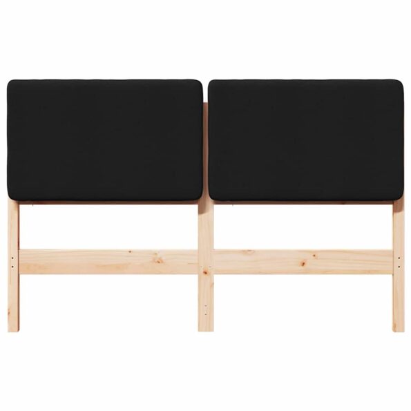 vidaXL Čalúnené čelo postele s čelnou doskou Hnedá a čierna 160 cm – Obrázok 4