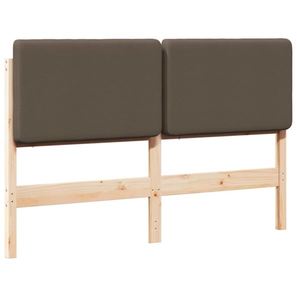 vidaXL Čalúnené čelo postele s čelnou doskou Hnedá a taupe 160 cm – Obrázok 2