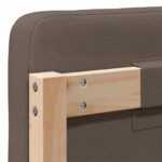 vidaXL Čalúnené čelo postele s čelnou doskou Hnedá a taupe 150 cm – Obrázok 10