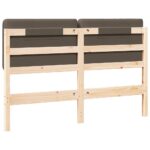 vidaXL Čalúnené čelo postele s čelnou doskou Hnedá a taupe 150 cm – Obrázok 6