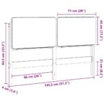 vidaXL Čalúnené čelo postele s čelnou doskou Hnedá a čierna 140 cm – Obrázok 13